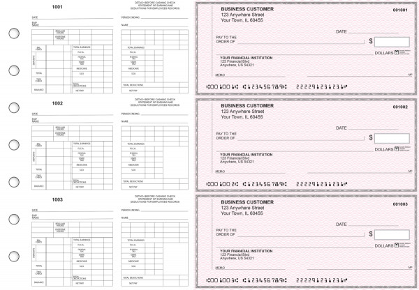 Pink Safety Multi-Purpose Counter Signature Business Checks
