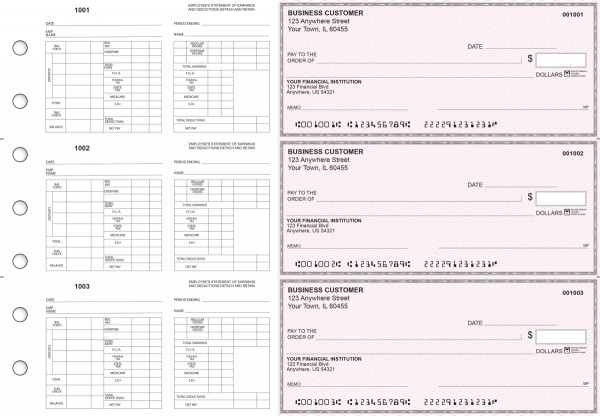Pink Safety Multi-Purpose Hourly Voucher Business Checks