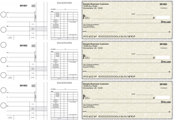 Tan Parchment Disbursement Payroll Business Checks