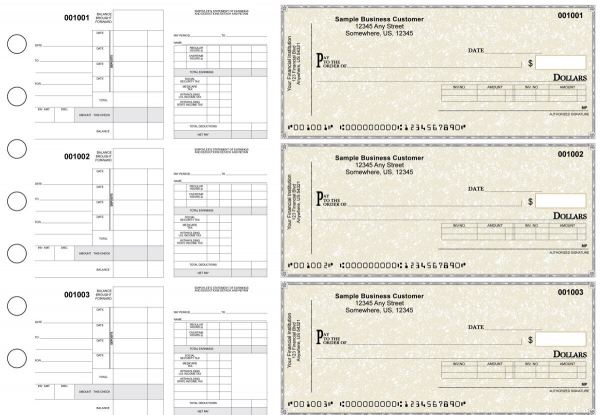 Tan Parchment Itemized Disbursement Payroll Business Checks