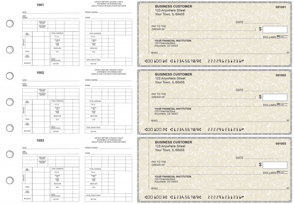 Tan Parchment Multi-Purpose Counter Signature Business Checks