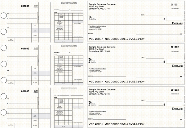 Tan Knit Disbursement Payroll Business Checks