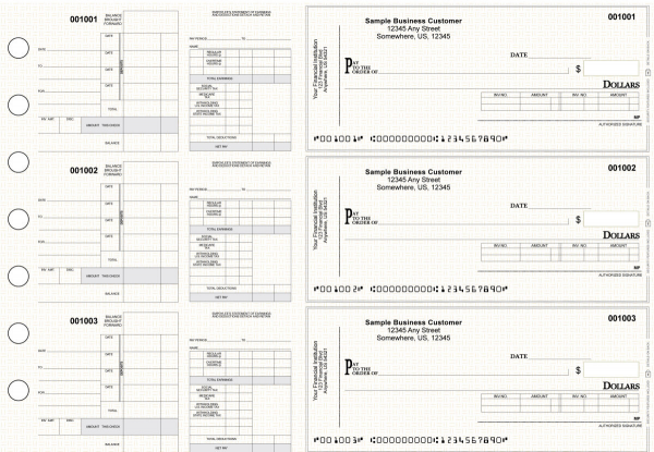 Tan Knit Itemized Disbursement Payroll Business Checks