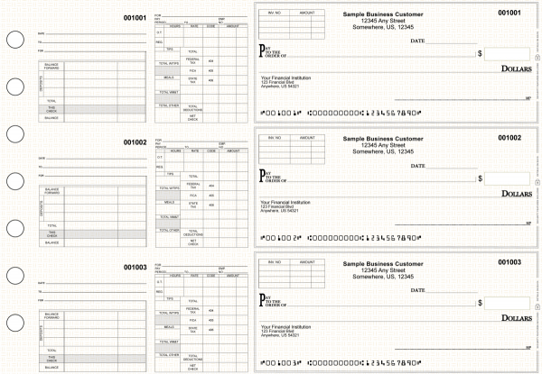 Tan Knit Multipurpose Invoice Payroll Business Checks