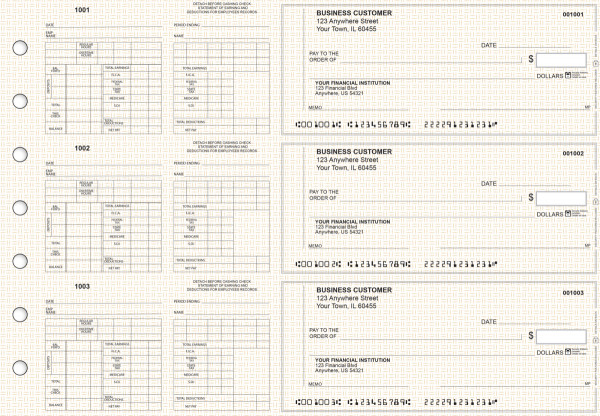 Tan Knit Multi-Purpose Counter Signature Business Checks