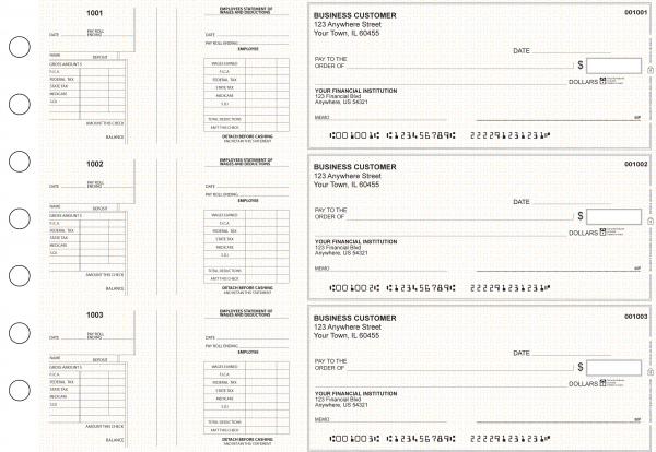 Tan Knit Multi-Purpose Salary Voucher Business Checks
