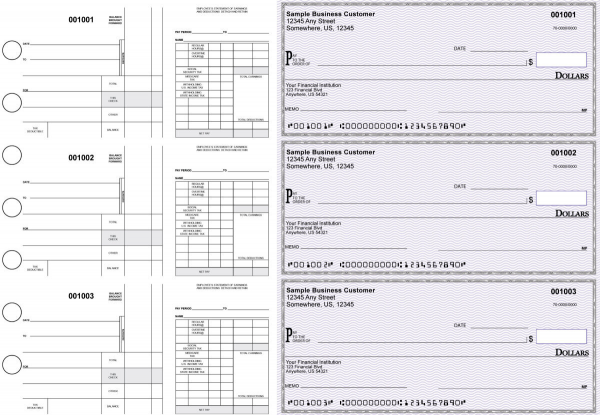 Purple Safety Disbursement Payroll Business Checks