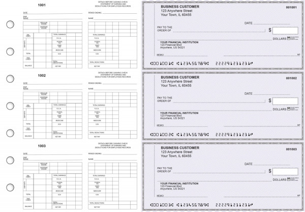Purple Safety Multi-Purpose Counter Signature Business Checks