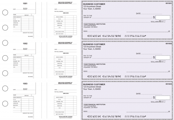 Purple Safety Multi-Purpose Salary Voucher Business Checks