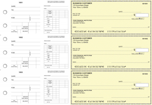 Yellow Safety Dual Purpose Voucher Business Checks