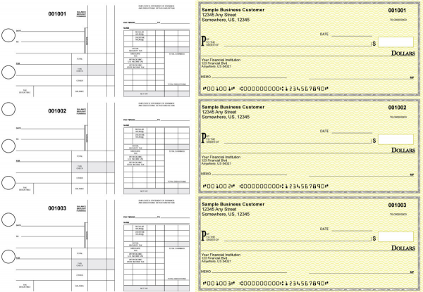 Yellow Safety Disbursement Payroll Business Checks