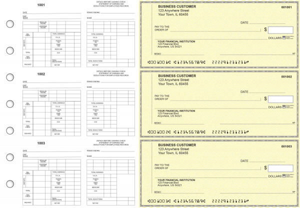 Yellow Safety Multi-Purpose Counter Signature Business Checks