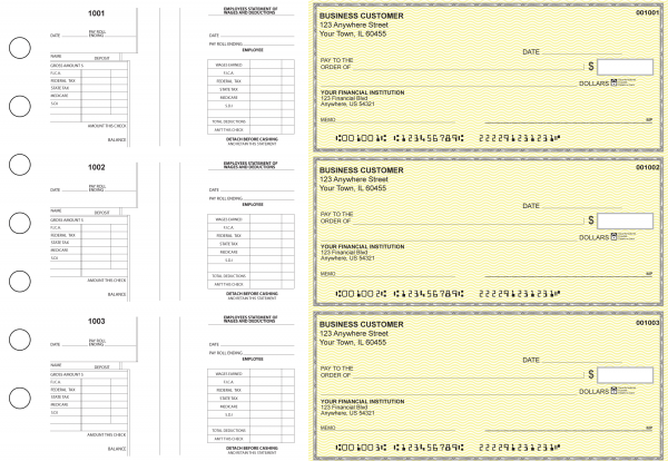 Yellow Safety Multi-Purpose Salary Voucher Business Checks