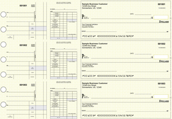 Yellow Knit Disbursement Payroll Business Checks
