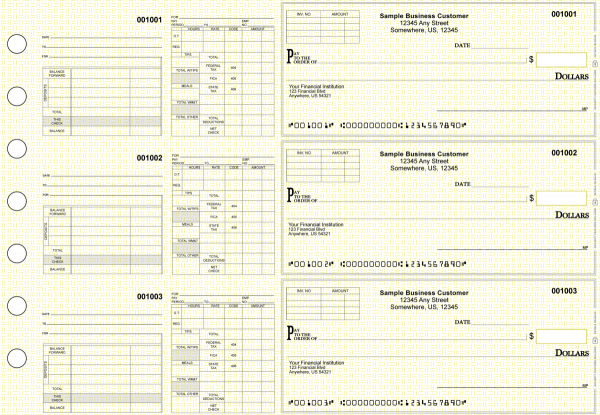 Yellow Knit Multipurpose Invoice Payroll Business Checks