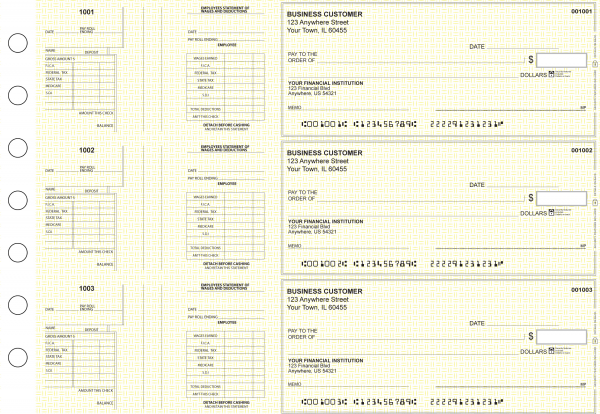 Yellow Knit Multi-Purpose Salary Voucher Business Checks