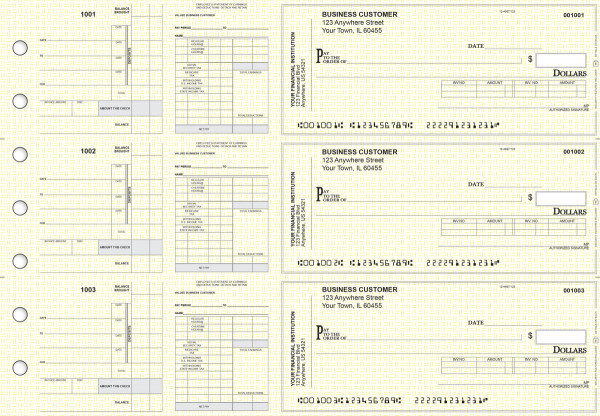 Yellow Knit Payroll Invoice Business Checks