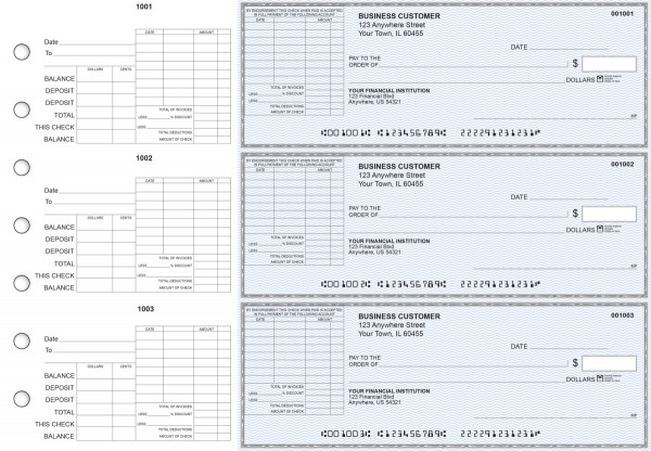 Blue Safety General Itemized Invoice Business Checks