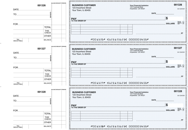 Blue Safety Itemized Payment Business Checks