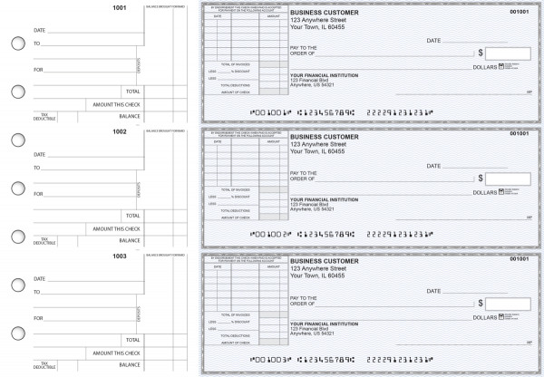 Blue Safety Standard Itemized Invoice Business Checks