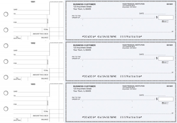 Blue Safety Standard Mailer Business Checks