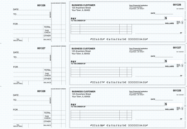 Blue Knit Itemized Payment Business Checks