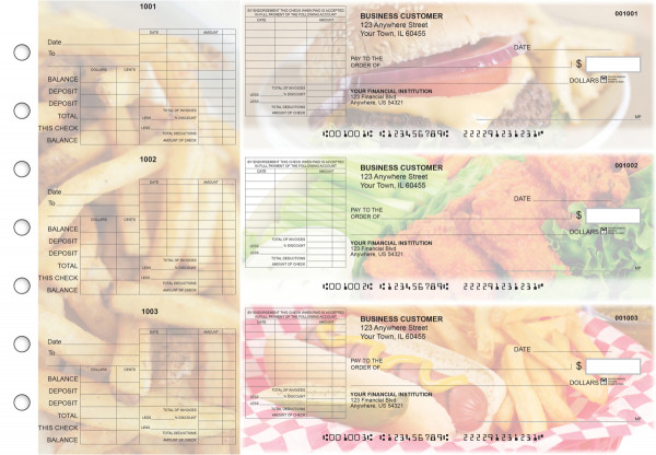 American Cuisine General Itemized Invoice Business Checks