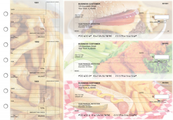 American Cuisine Standard Counter Signature Business Checks