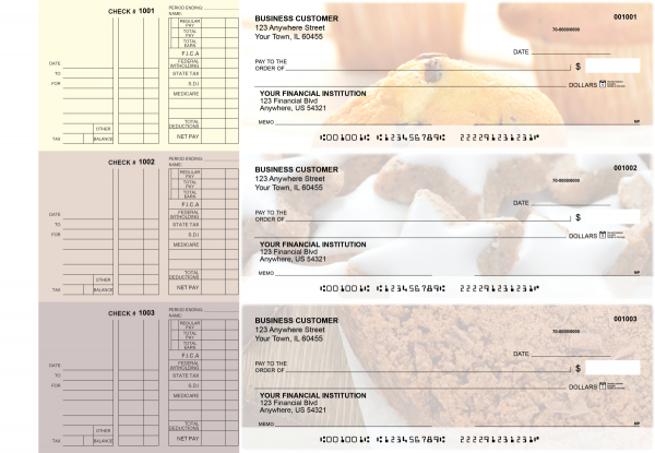 Bakery Multi Purpose Designer Business Checks