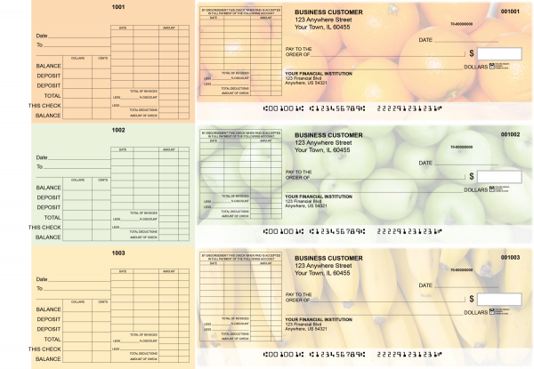 Fruit General Itemized Invoice Business Checks