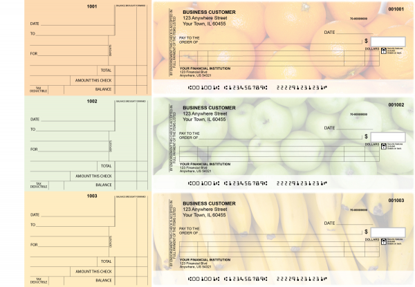 Fruit Itemized Counter Signature Business Checks