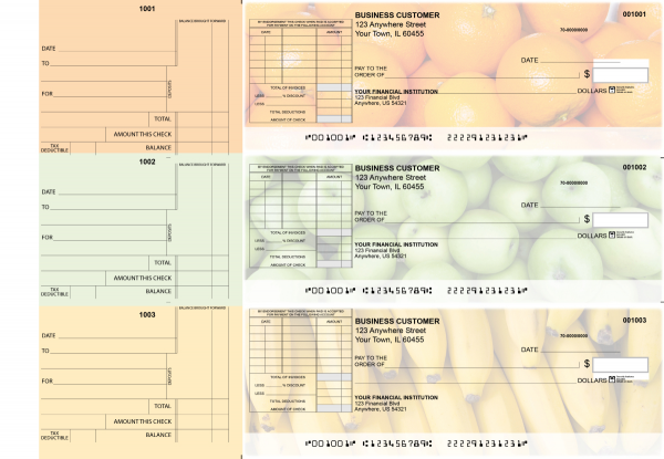 Fruit Standard Itemized Invoice Business Checks