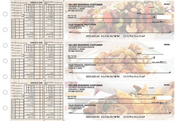 Chinese Cuisine Payroll Designer Business Checks