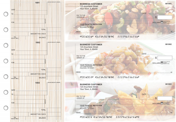 Chinese Cuisine Standard Counter Signature Business Checks