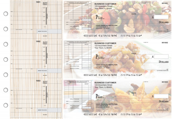 Chinese Cuisine Itemized Invoice Business Checks
