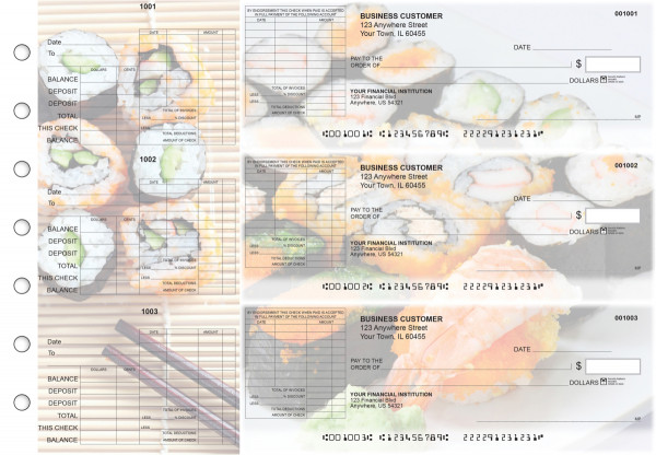 Japanese Cuisine General Itemized Invoice Business Checks