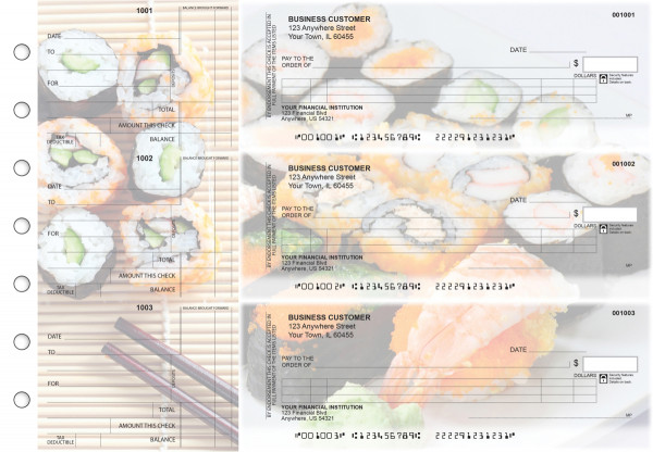 Japanese Cuisine Itemized Counter Signature Business Checks