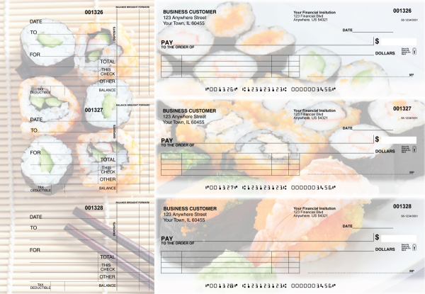 Japanese Cuisine Itemized Payment Business Checks