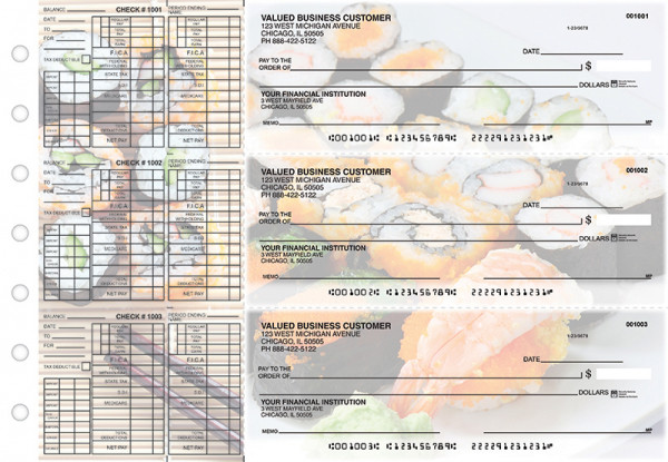 Japanese Cuisine Payroll Designer Business Checks