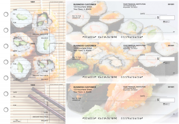 Japanese Cuisine Standard Mailer Business Checks