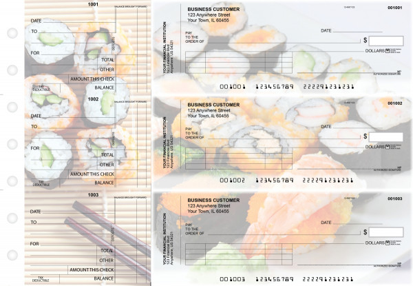Japanese Cuisine Standard Invoice Business Checks