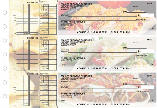 Mexican Cuisine Multi Purpose Designer Business Checks