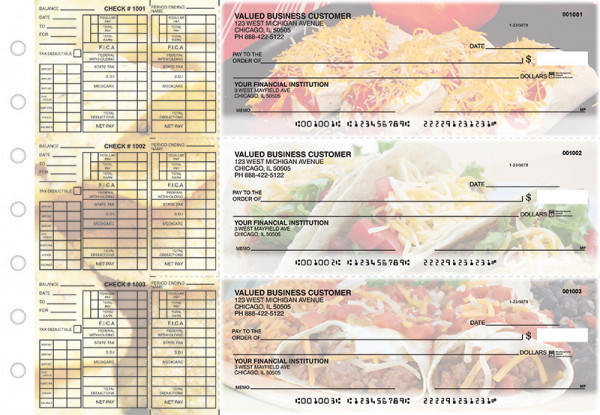 Mexican Cuisine Payroll Designer Business Checks