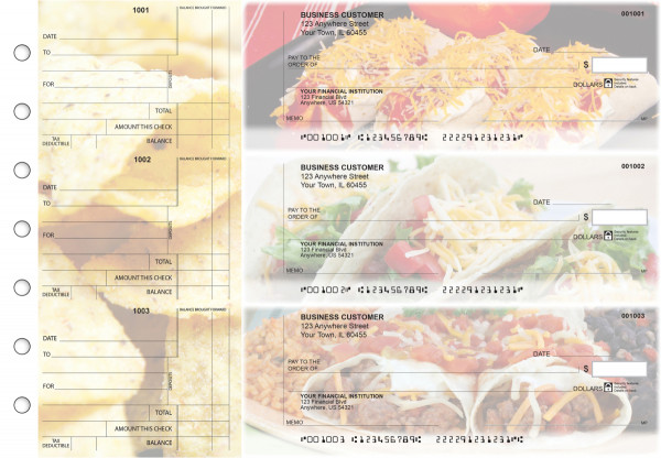 Mexican Cuisine Standard Counter Signature Business Checks