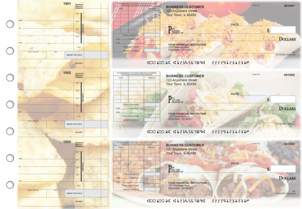 Mexican Cuisine Itemized Invoice Business Checks