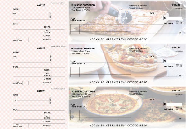 Pizza Itemized Payment Business Checks