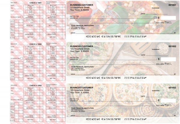 Pizza Payroll Designer Business Checks