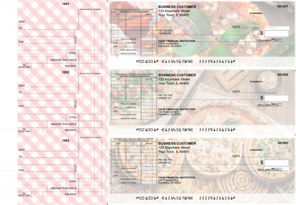Pizza Standard Itemized Invoice Business Checks
