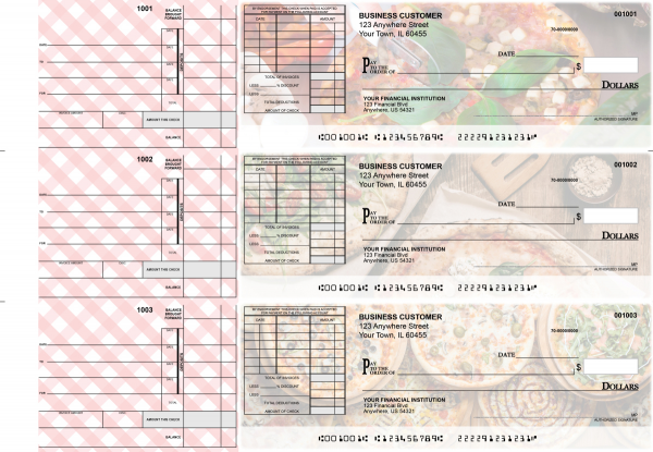 Pizza Itemized Invoice Business Checks