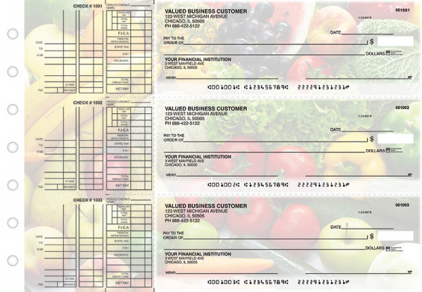 Fresh Produce Multi Purpose Designer Business Checks
